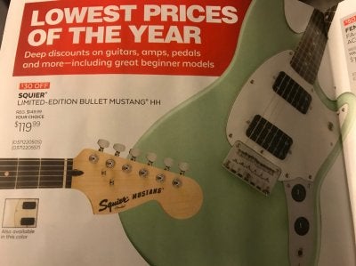 Squier bullet mustang shop surf green