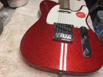 Red sparkle discount squier telecaster